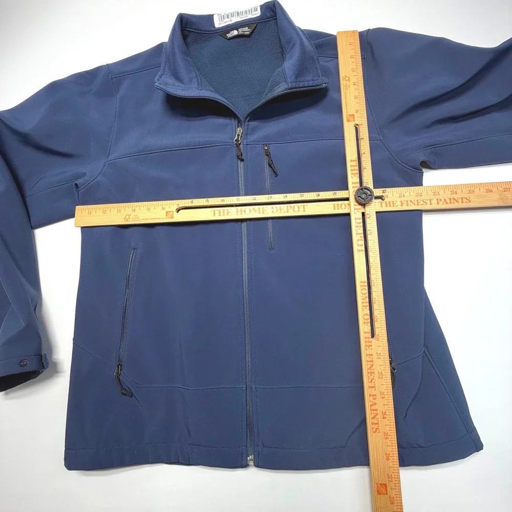 The North Face Men's Softshell Jacket L Navy‎ Fleece Lined Zip Pockets